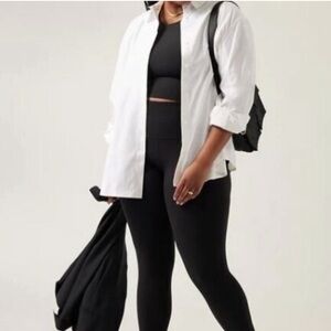 Athleta Oversized Poplin Button Down Shirt